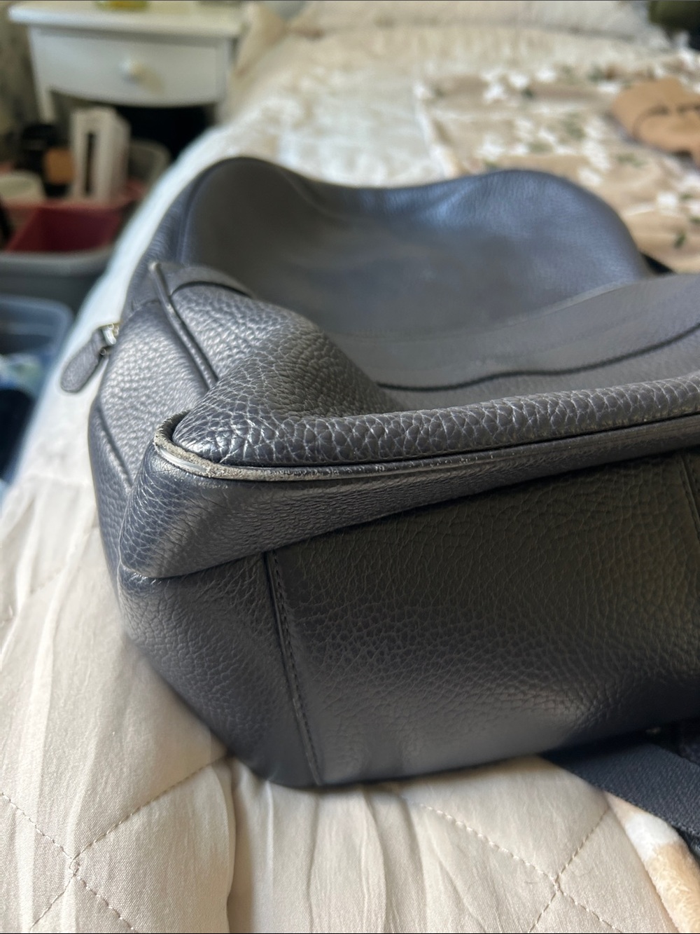 Leather Backpack - navy/ black - Coach - Picture 2 of 3
